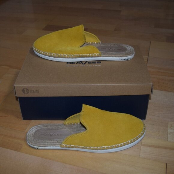 SEAVEES Women's Sz 9 Ocean Park Mule Sunflower Suede Slip On Shoes - Worn ONCE - Picture 2 of 13